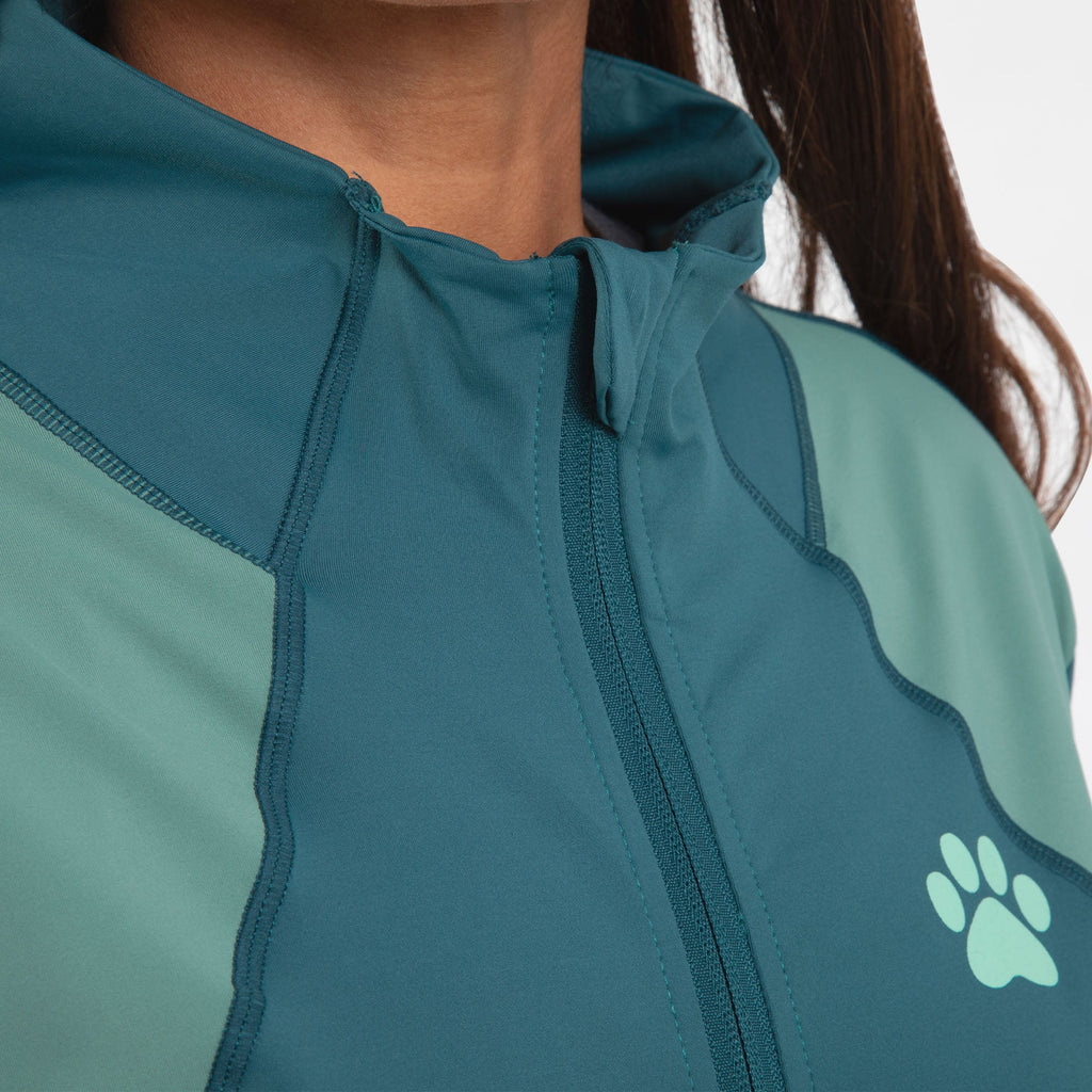 Women's Paw Print Yoga Crossover Set – Cute Animal Print Activewear