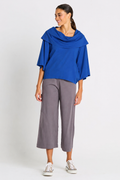 Women's Pima Cotton Jackie O Top – Classic Royal Blue Preppy Style