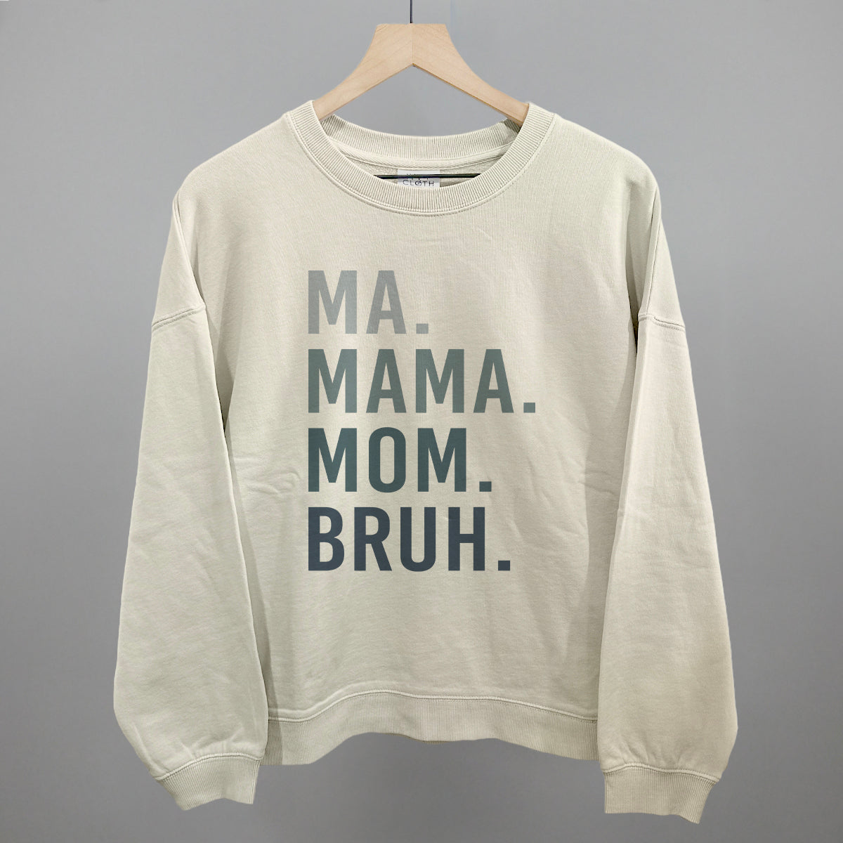 Funny Mom Graphic Tee – Ma Mama Mom Bruh Blue Gradient T-Shirt