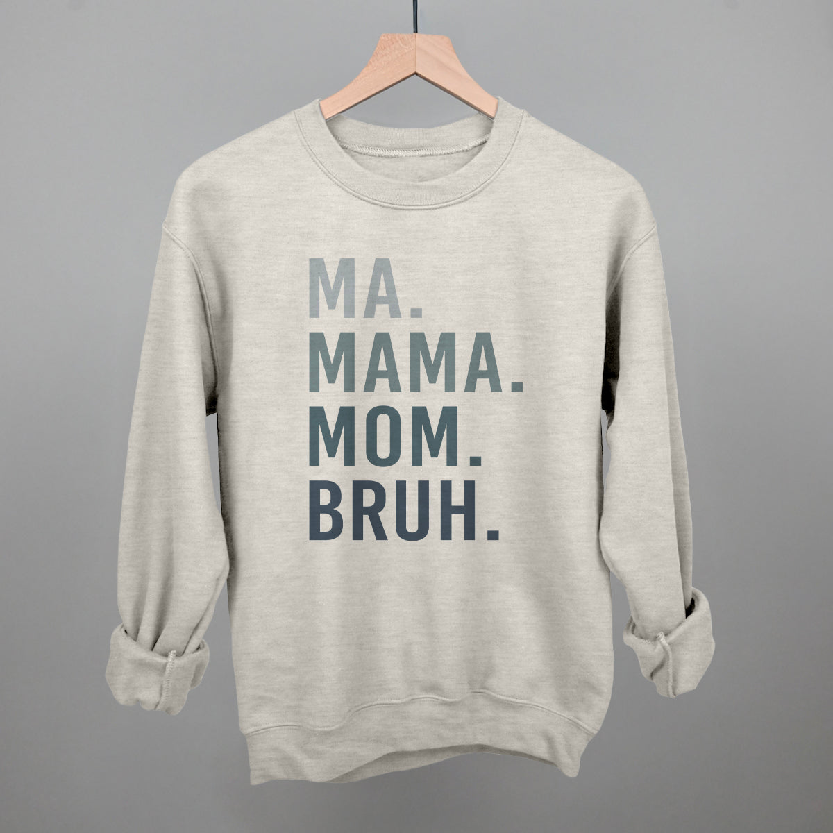 Funny Mom Graphic Tee – Ma Mama Mom Bruh Blue Gradient T-Shirt