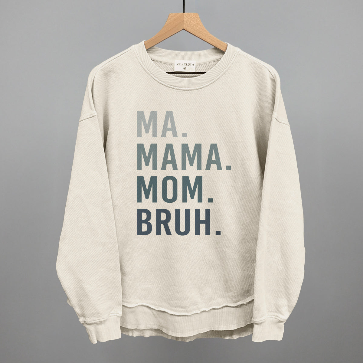 Funny Mom Graphic Tee – Ma Mama Mom Bruh Blue Gradient T-Shirt