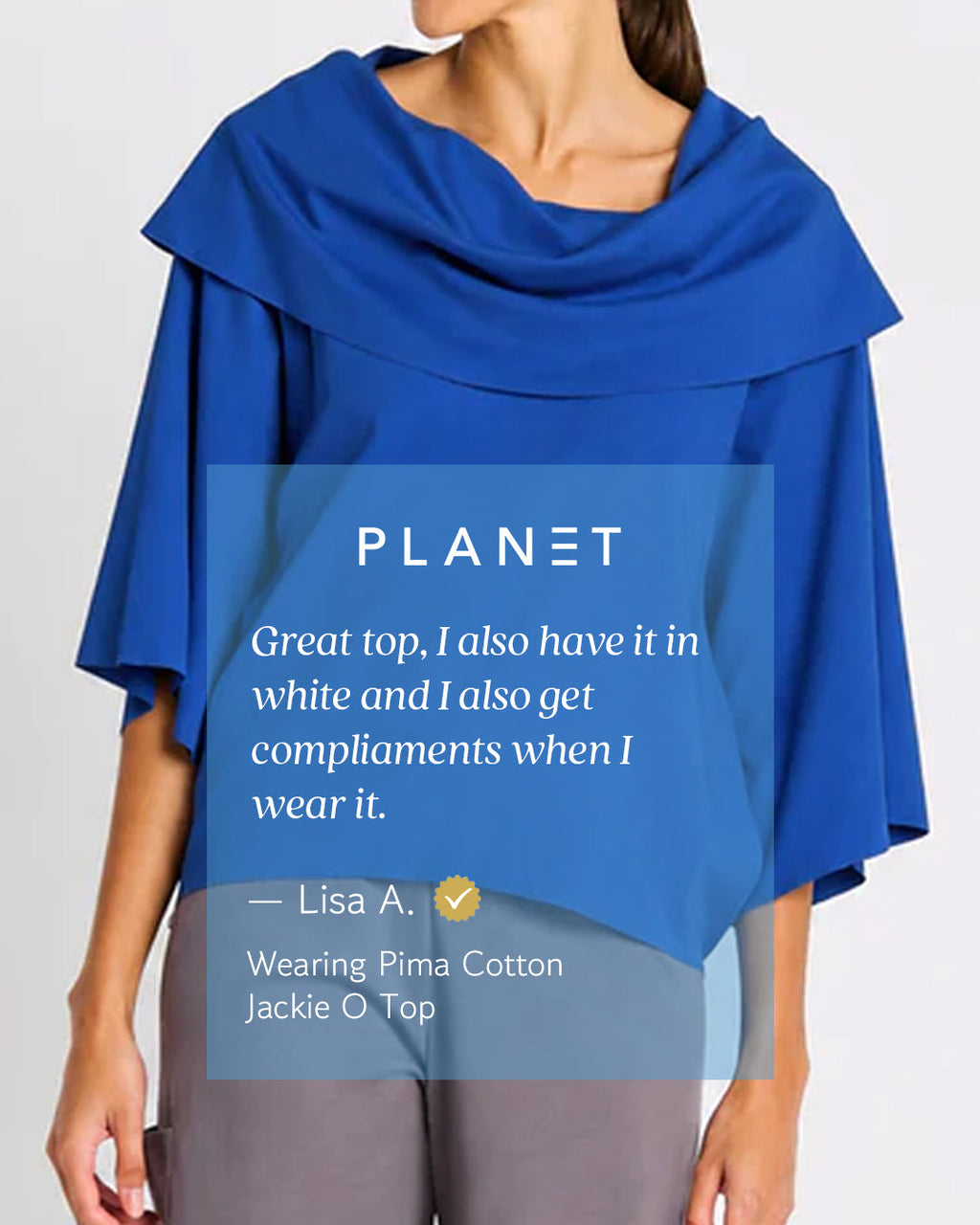 Women's Pima Cotton Jackie O Top – Classic Royal Blue Preppy Style