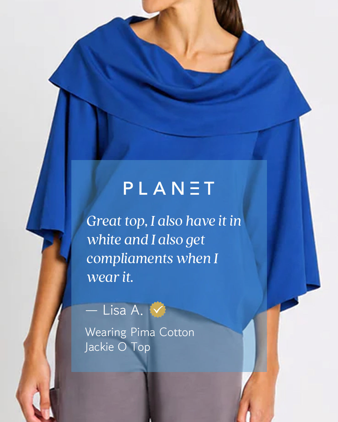 Women's Pima Cotton Jackie O Top – Classic Royal Blue Preppy Style