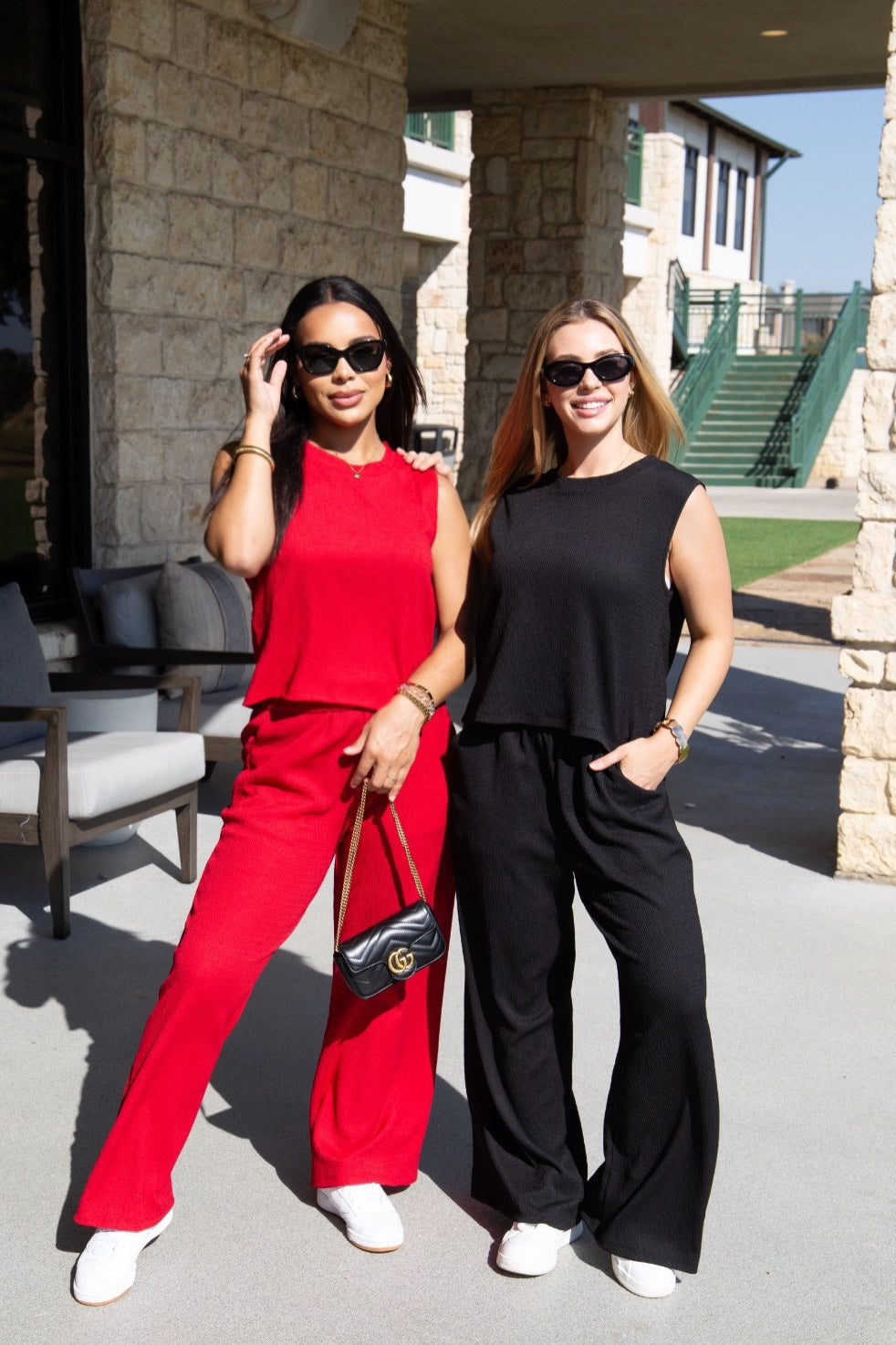 Women's Earhart Top in Red – Classic Aviator-Inspired Style