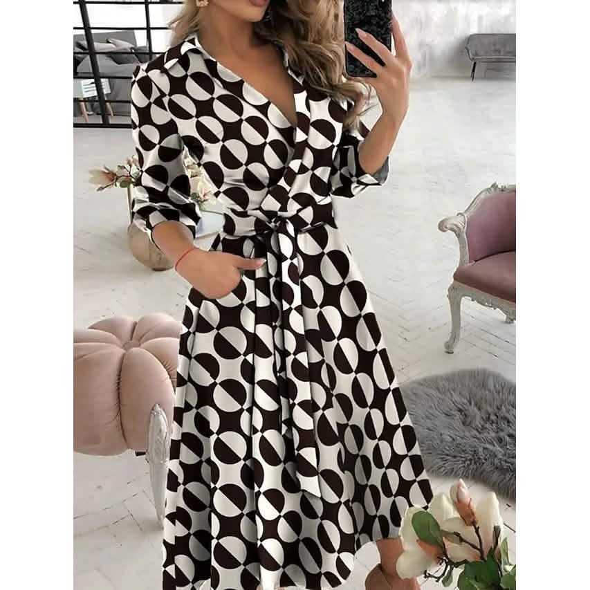 Women's Flowy A-Line Midi Dress – Casual Everyday Outfit
