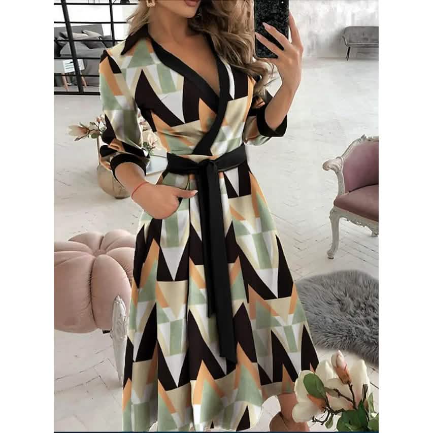 Women's Flowy A-Line Midi Dress – Casual Everyday Outfit