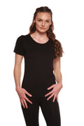 Women's Bamboo Cotton Scoop Neck Tee – Soft Sustainable Everyday T-Shirt