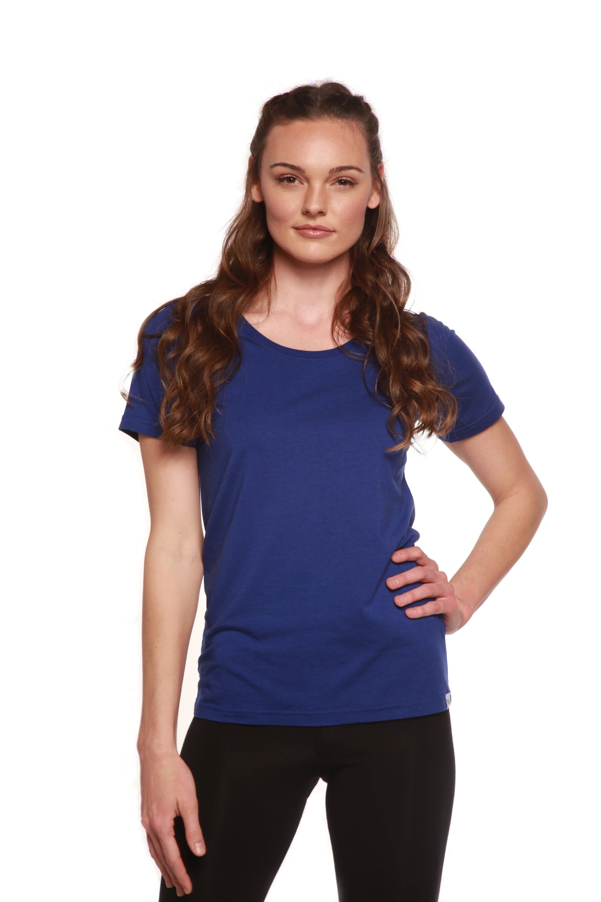 Women's Bamboo Cotton Scoop Neck Tee – Soft Sustainable Everyday T-Shirt