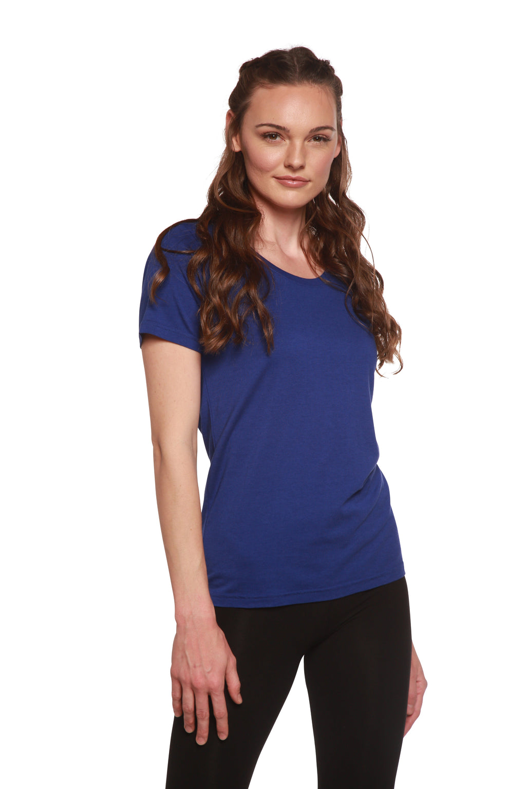 Women's Bamboo Cotton Scoop Neck Tee – Soft Sustainable Everyday T-Shirt