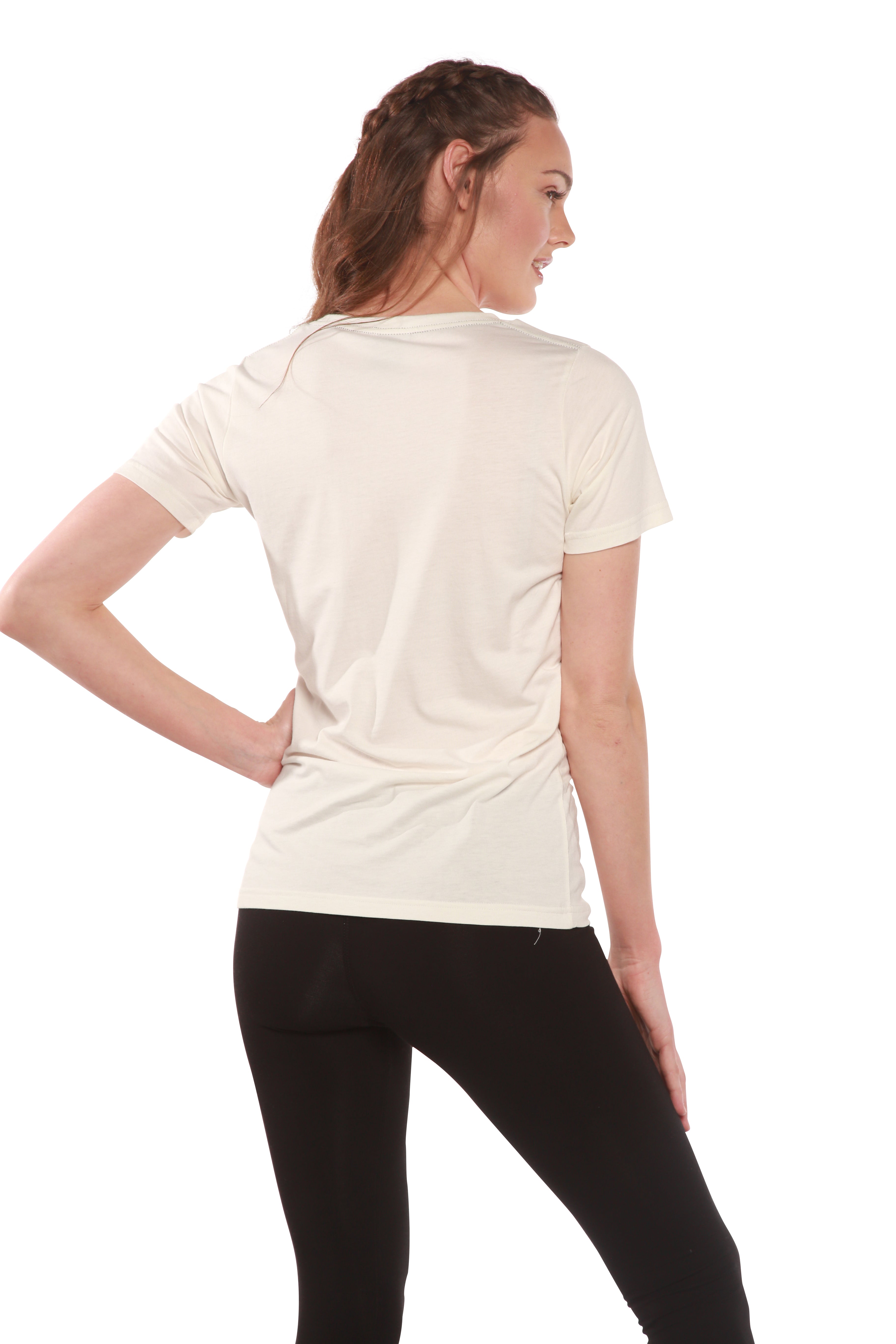 Women's Bamboo Cotton Scoop Neck Tee – Soft Sustainable Everyday T-Shirt